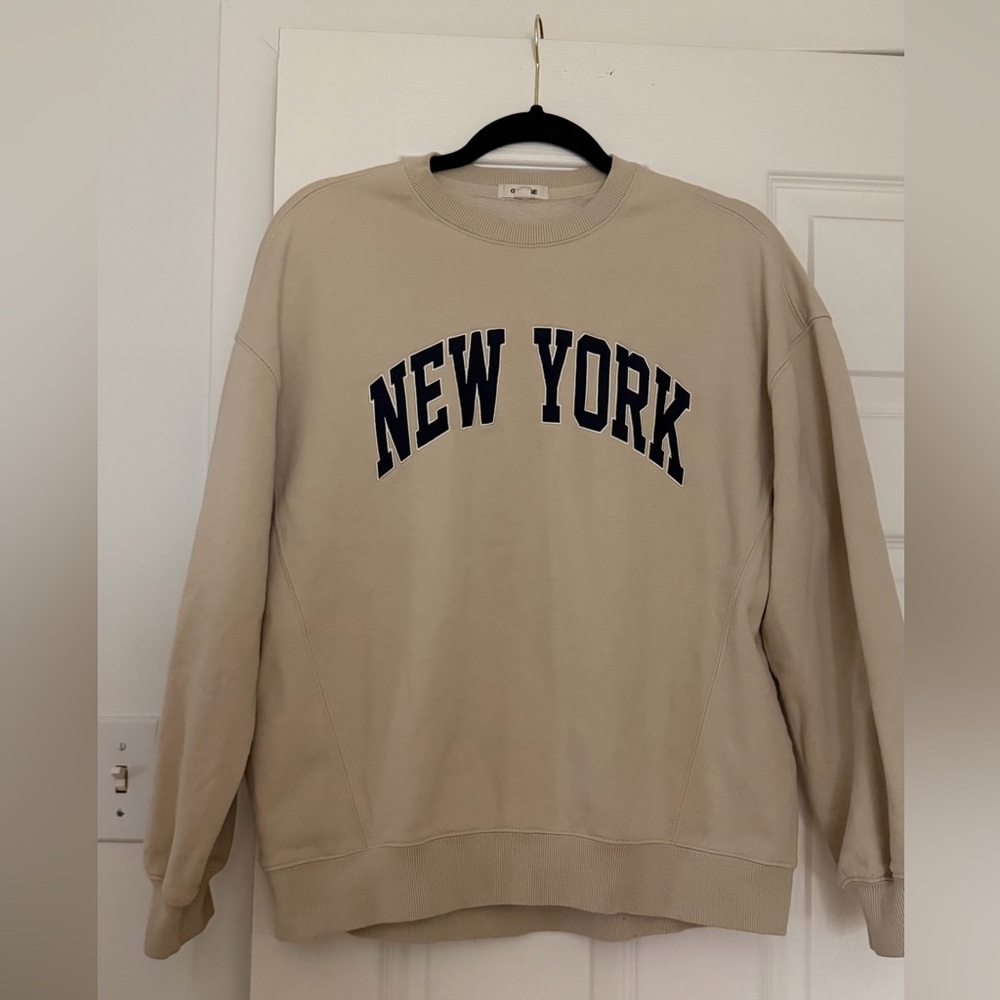 Garage Beige 'New York' Crewneck Sweater